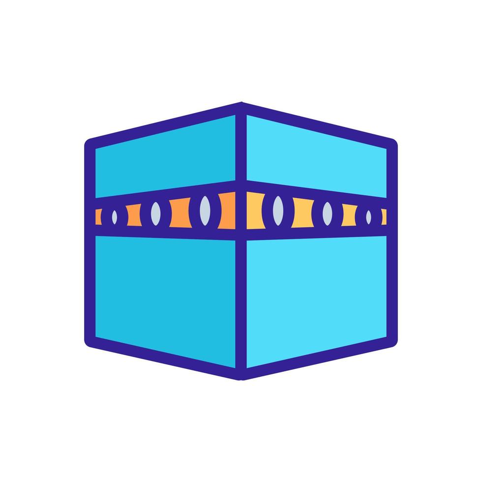 holy kaaba icon vector outline illustration