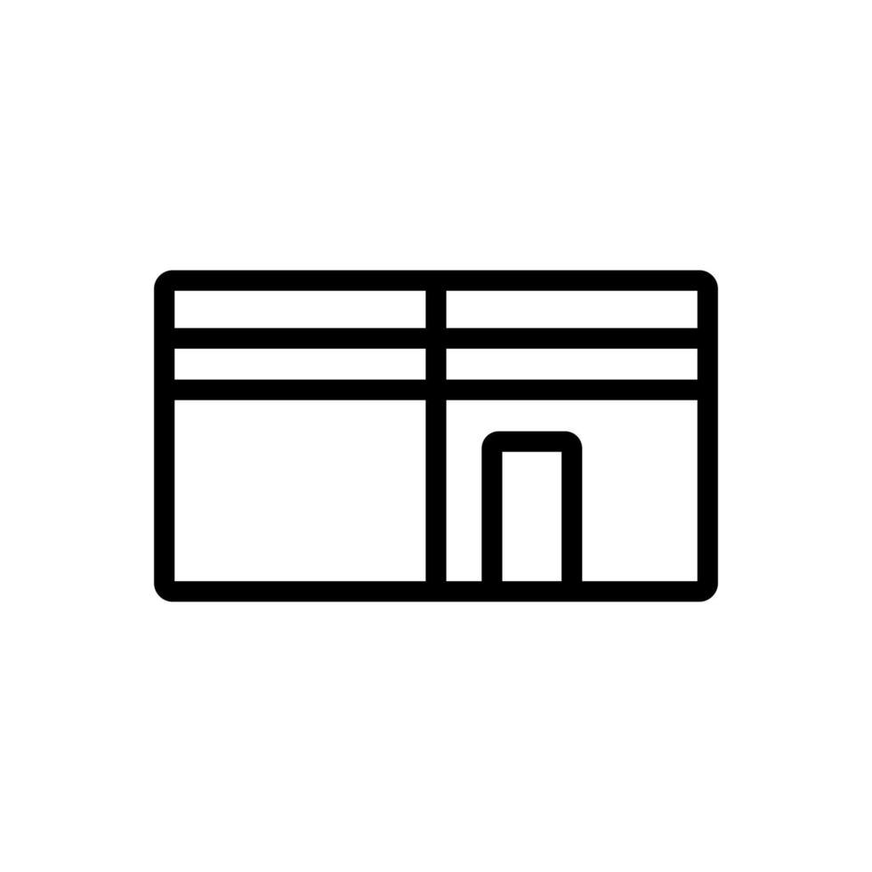 pilgrimage shrine building icon vector outline illustration