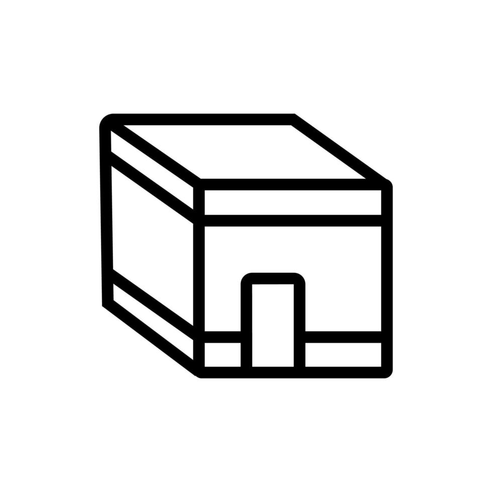 islamic religious rectangular building icon vector outline illustration