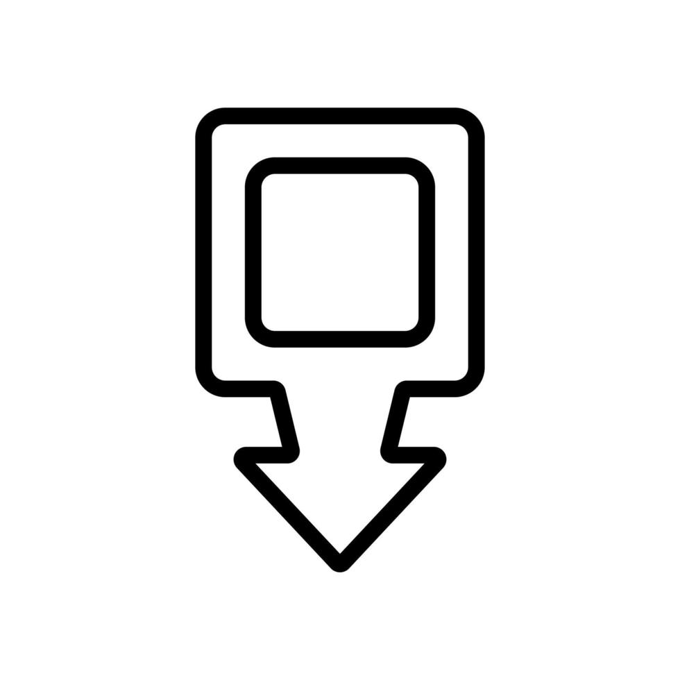 Location place of the vector icon. Isolated contour symbol illustration
