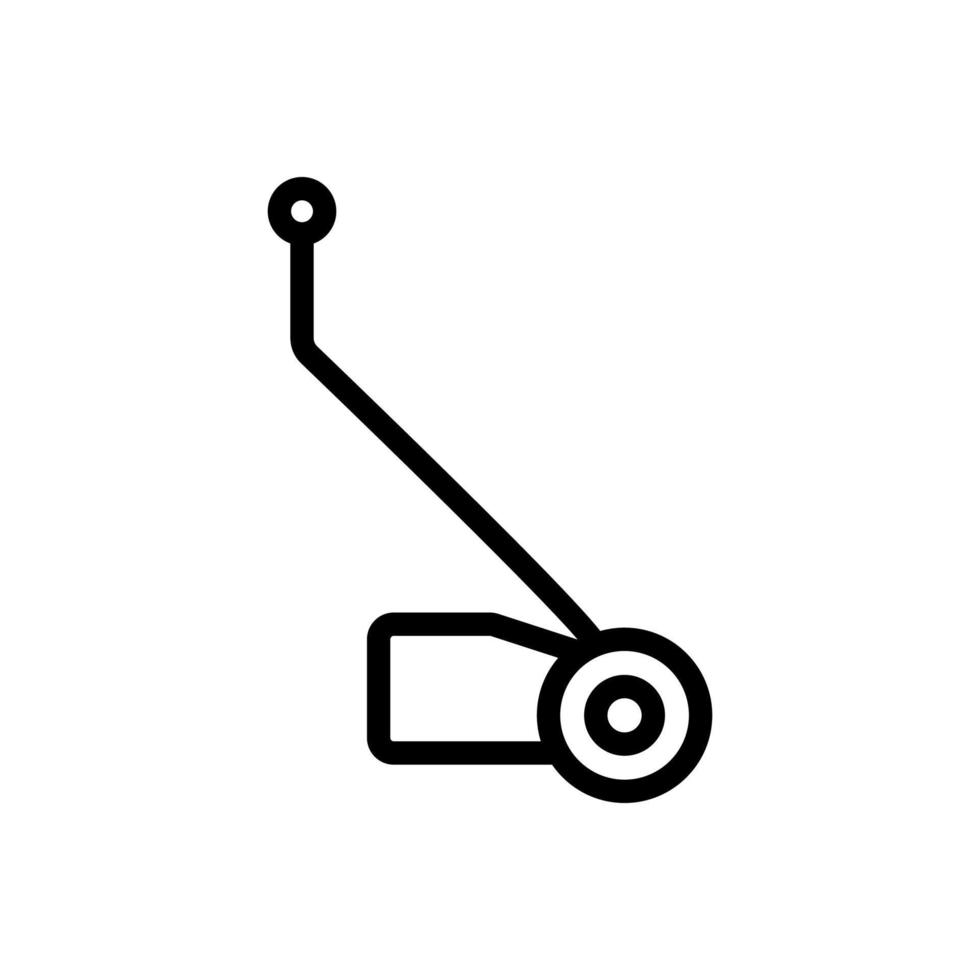 ilustración de contorno de vector de icono de cortadora de hierba alta manual