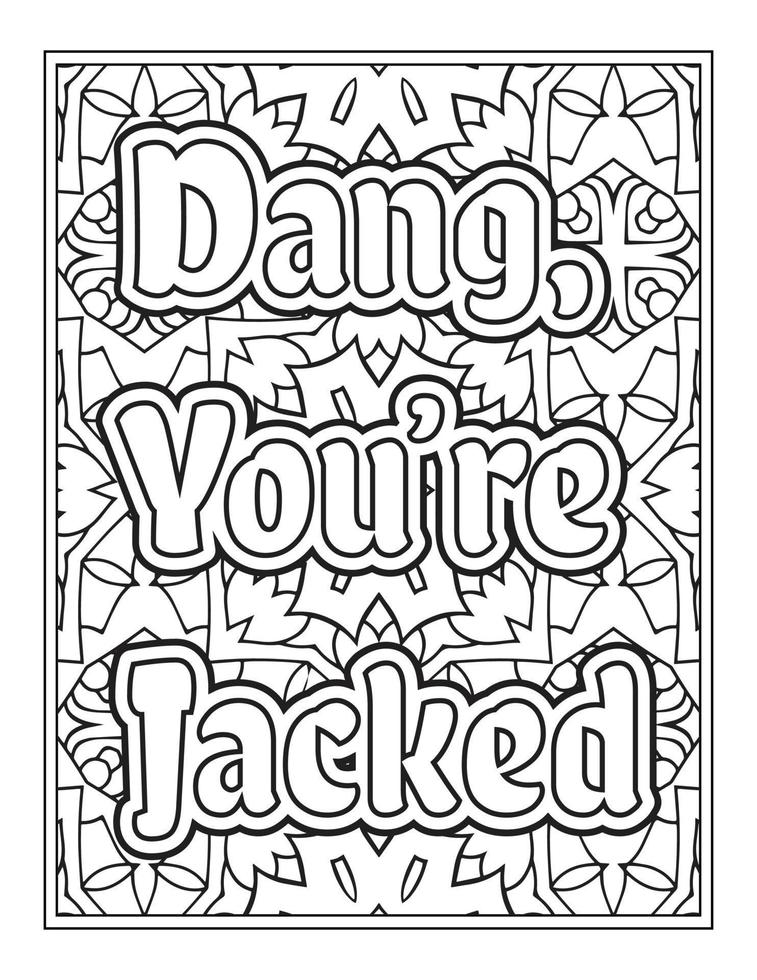 Christmas Quotes Coloring Book Page, inspirational words coloring book pages design. Positive Quotes design vector