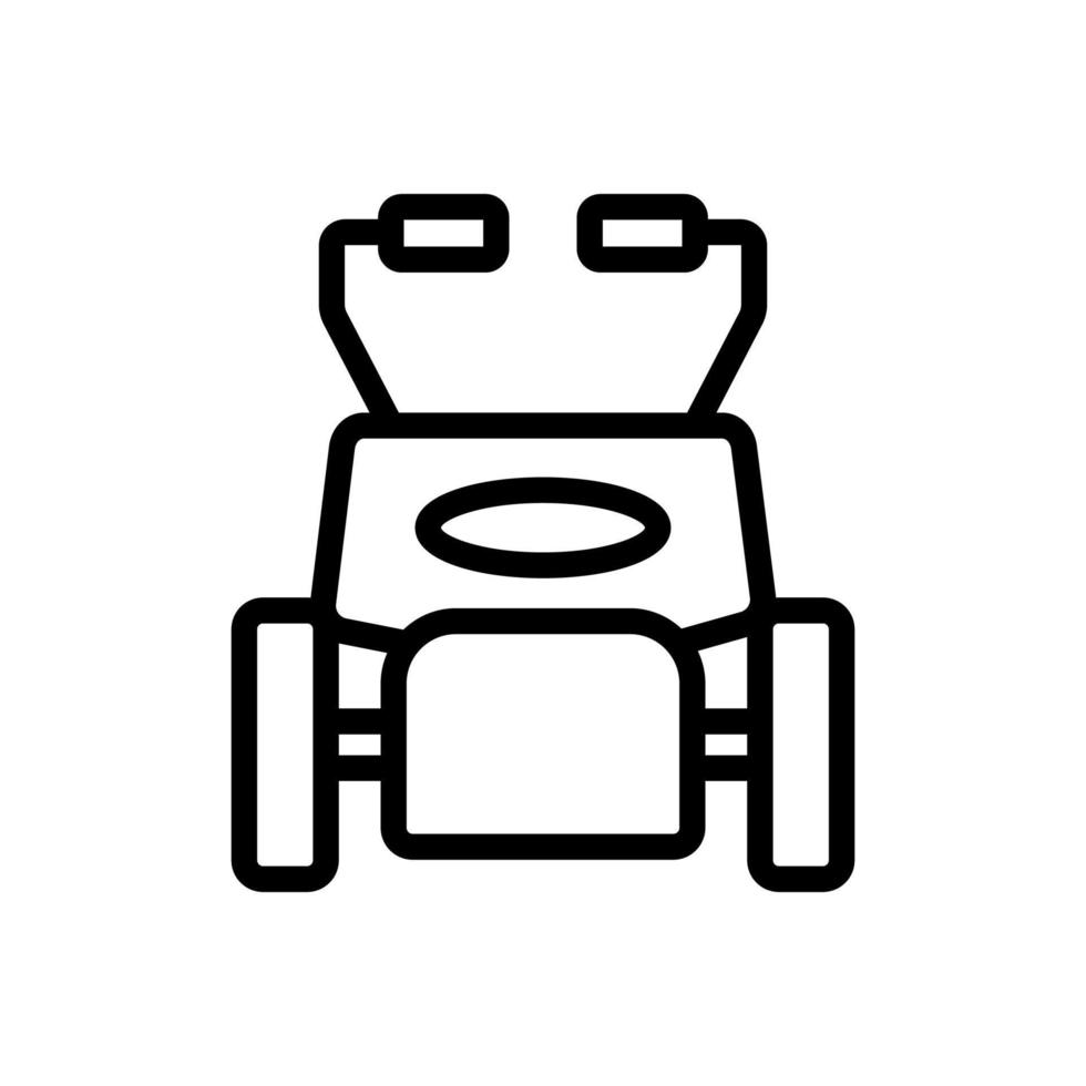 lawn mower machine icon vector outline illustration