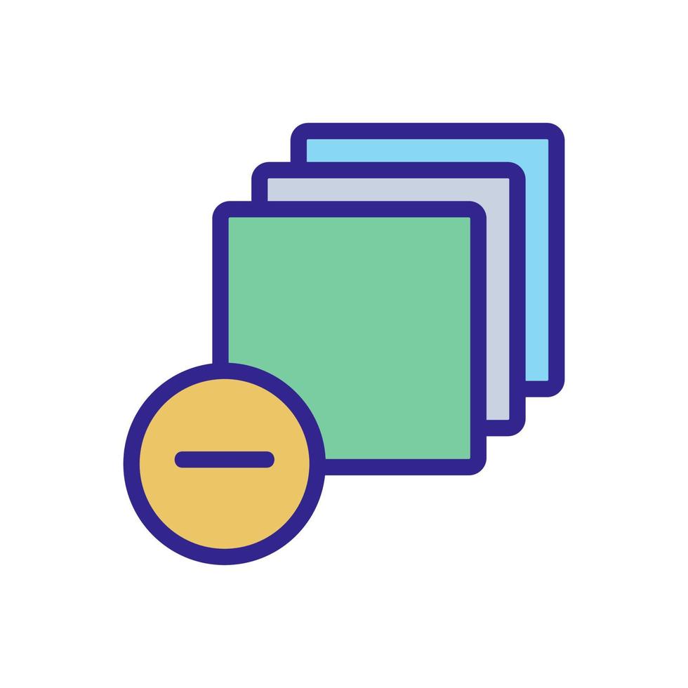 to remove a single layer icon vector outline illustration
