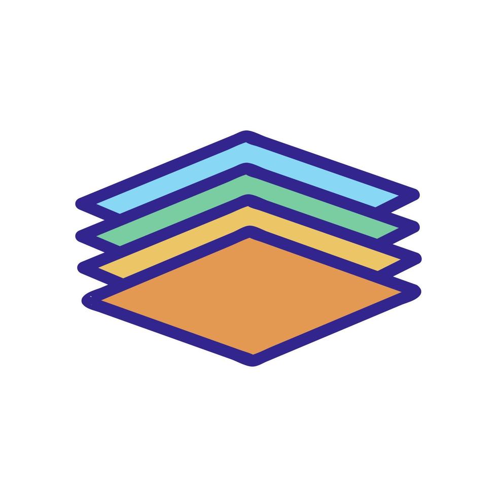 a layered composition icon vector outline illustration