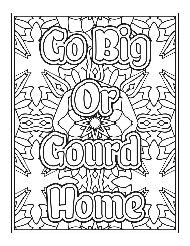 Christmas Quotes Coloring Book Page, inspirational words coloring book pages design. Positive Quotes design vector