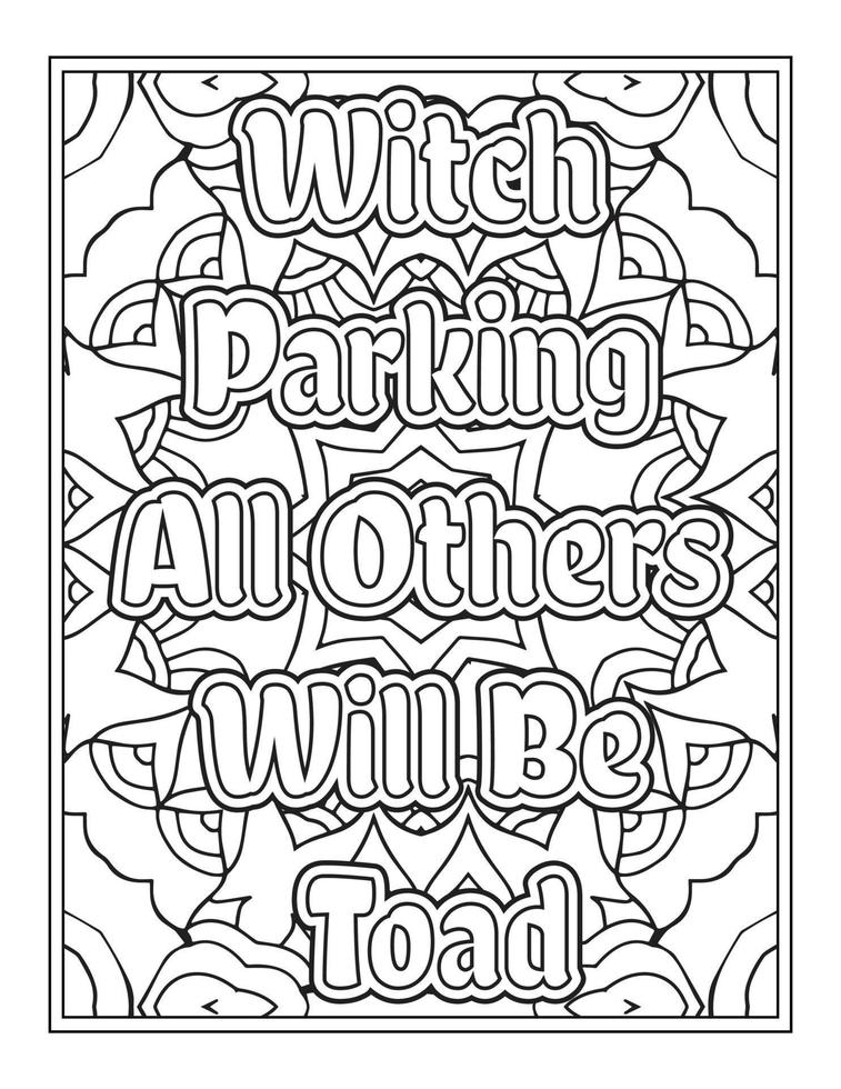 Christmas Quotes Coloring Book Page, inspirational words coloring book pages design. Positive Quotes design vector