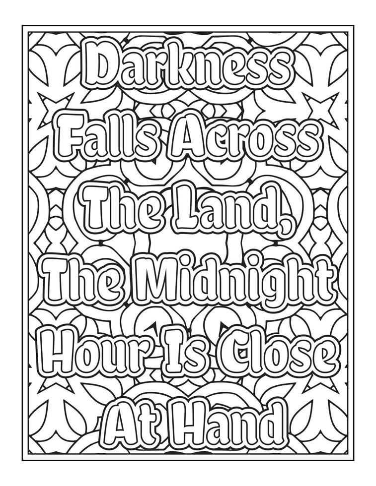 Christmas Quotes Coloring Book Page, inspirational words coloring book pages design. Positive Quotes design vector