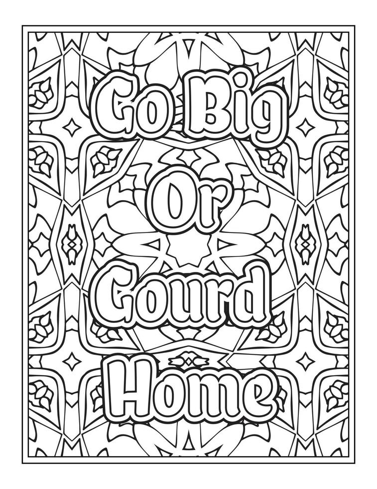 Christmas Quotes Coloring Book Page, inspirational words coloring book pages design. Positive Quotes design vector