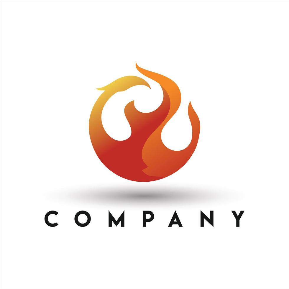 Phoenix Logo. Phoenix Bird Fire Logo vector