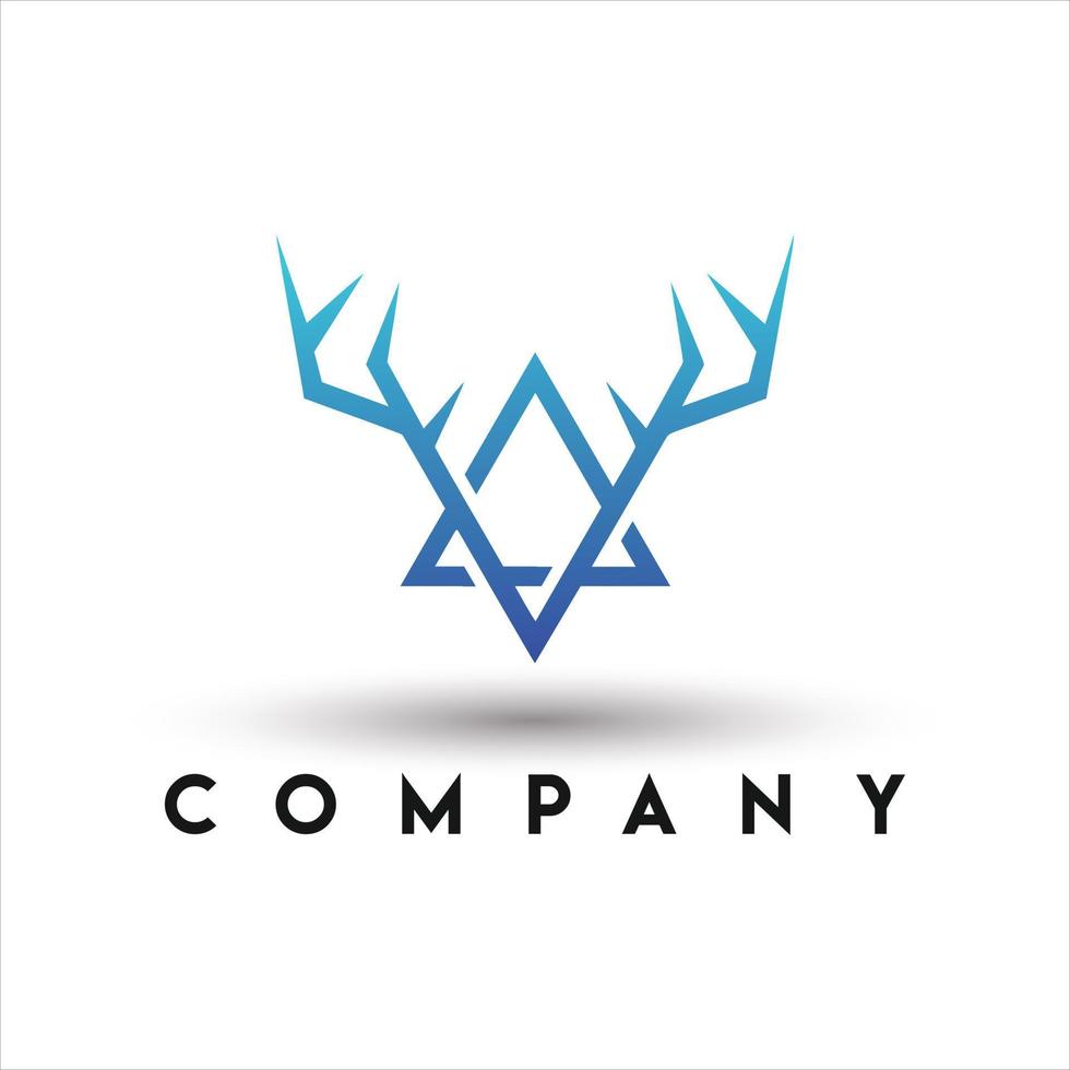 Deer Antlers Logo. The Forest Logo vector