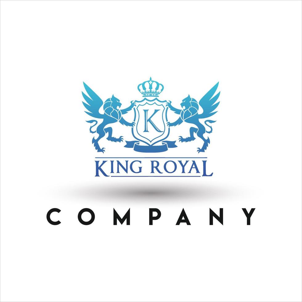 King Royal Logo. Lion Coat of Arms Logo vector