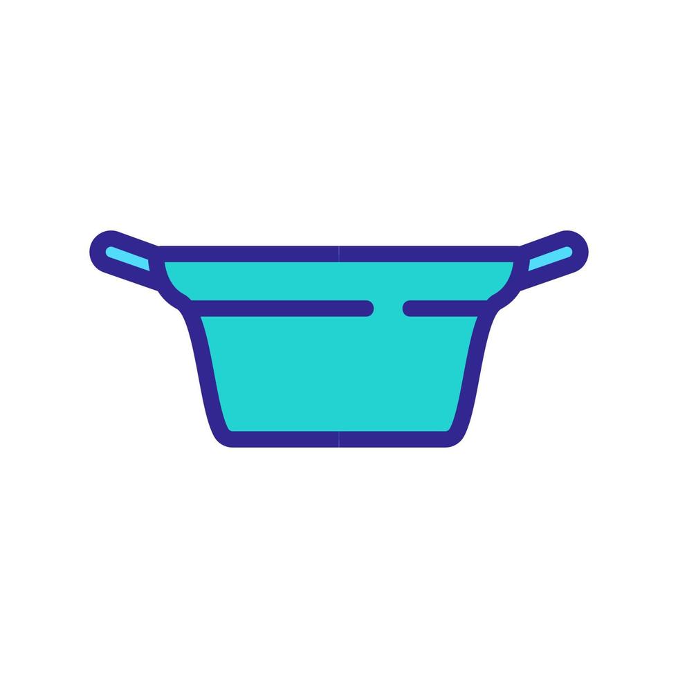 waste basket icon vector outline illustration