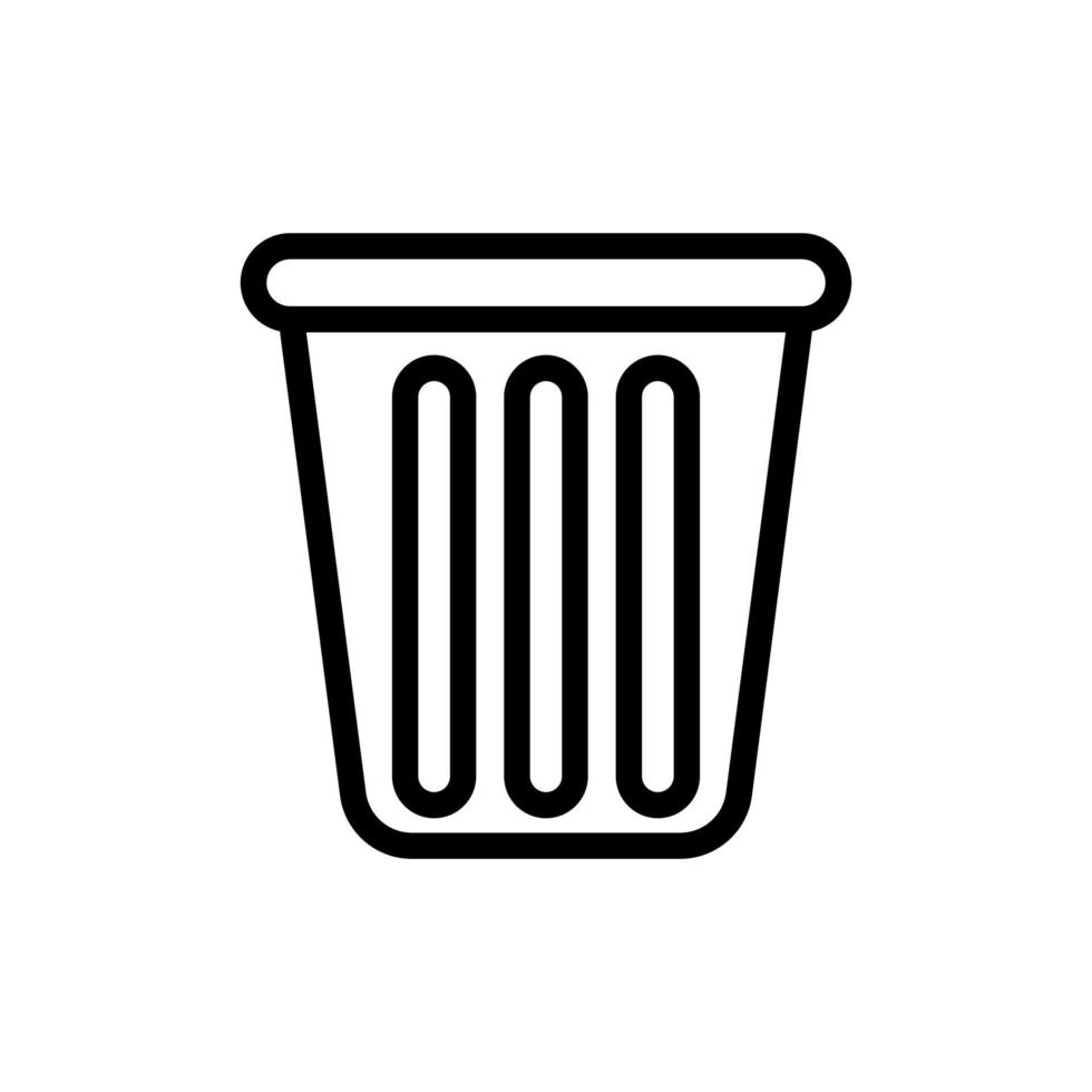 basket for house without cover with slots icon vector outline illustration