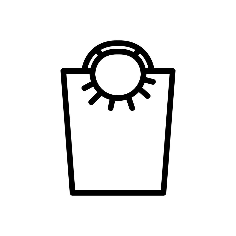 home bag with handles for going to store icon vector outline illustration