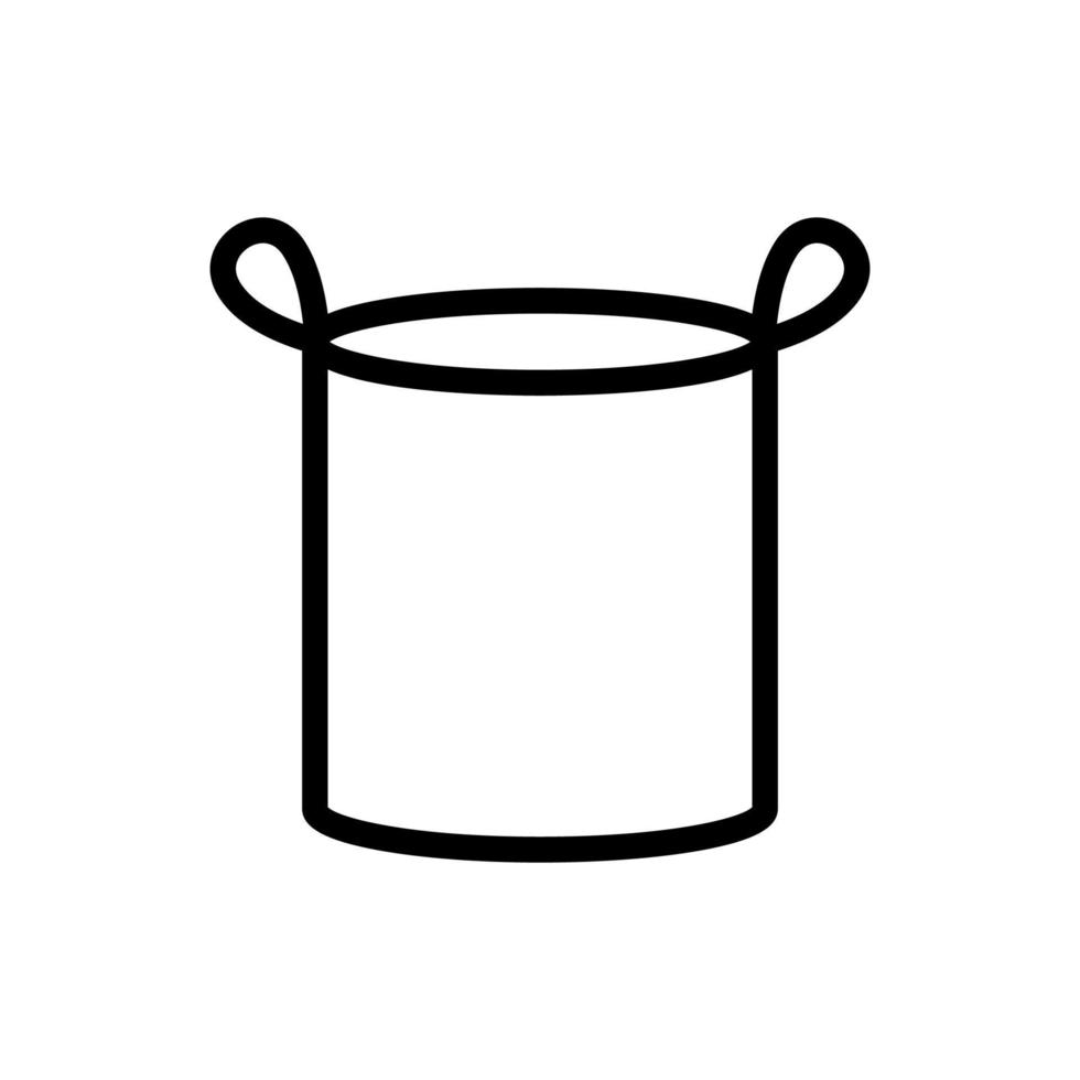 bucket for household icon vector outline illustration