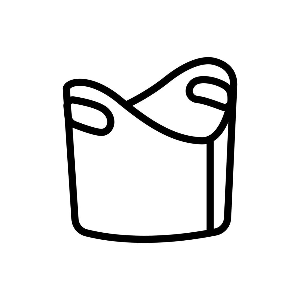 convenient handle basket for home care icon vector outline illustration