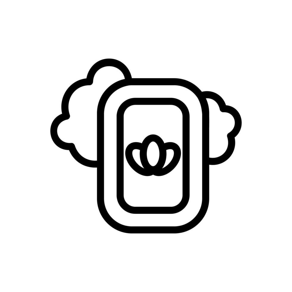 Lavender soap oil icon vector. Isolated contour symbol illustration vector