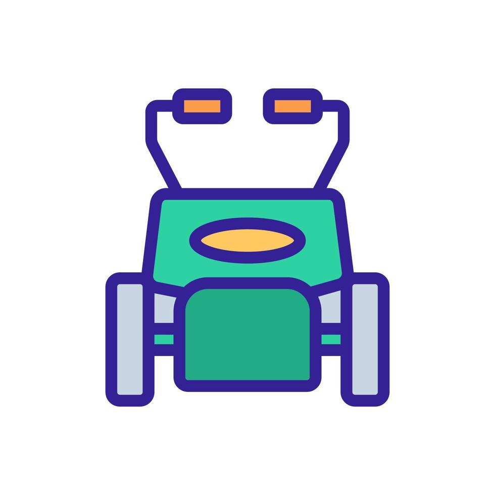 lawn mower machine icon vector outline illustration