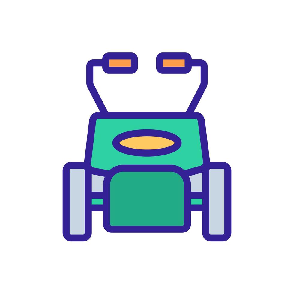 lawn mower machine icon vector outline illustration