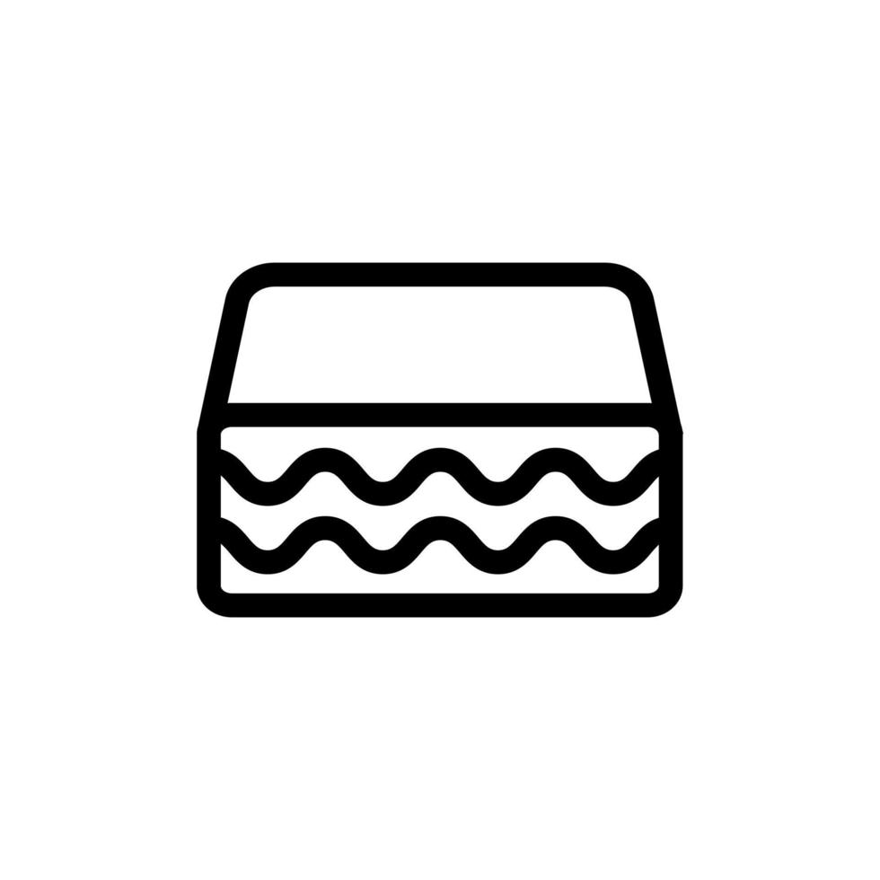 mattress icon vector. Isolated contour symbol illustration vector