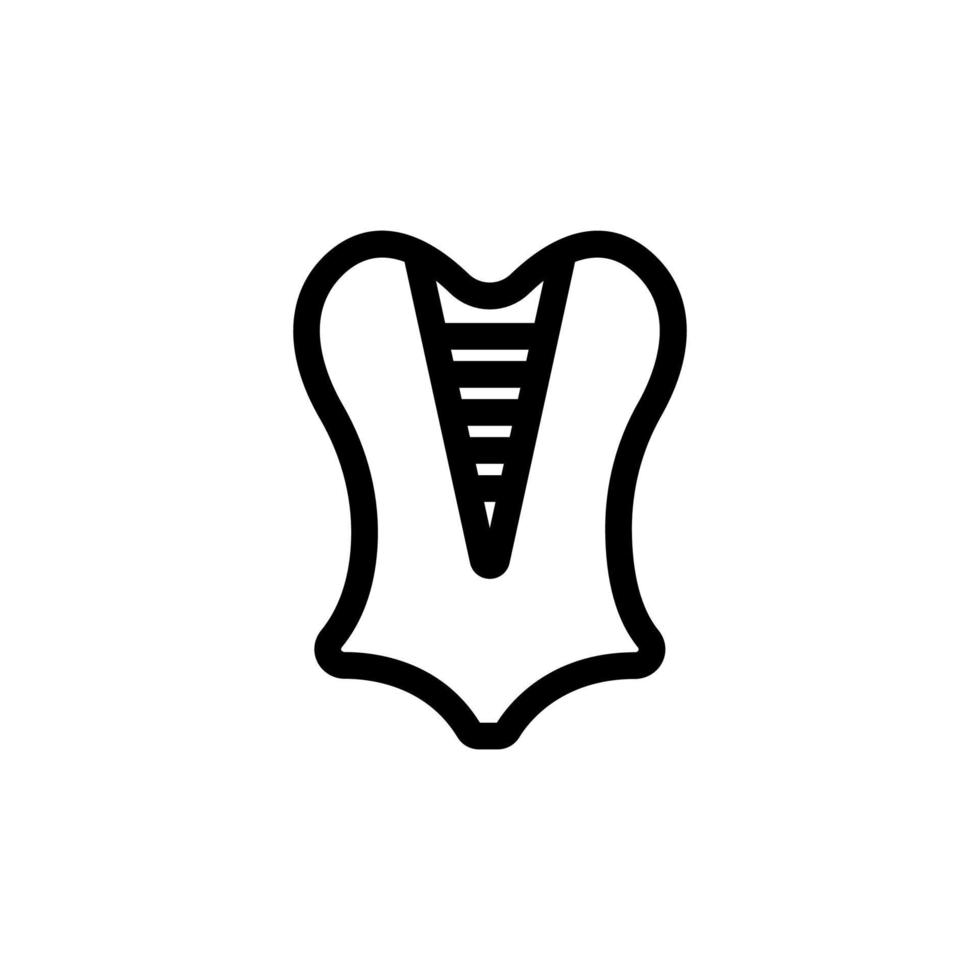 Swimsuit icon vector. Isolated contour symbol illustration vector