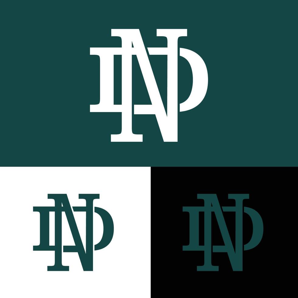 letter DN logo typhography vector design