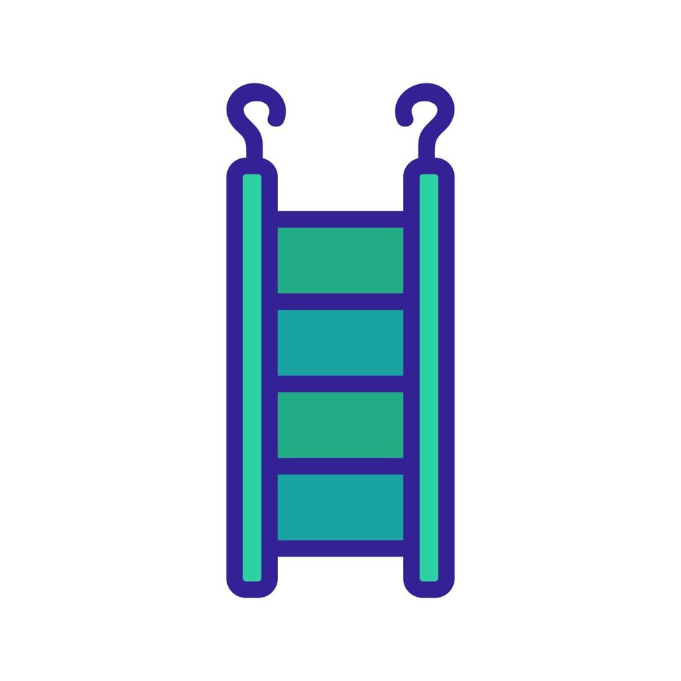 hooked staircase icon vector outline illustration