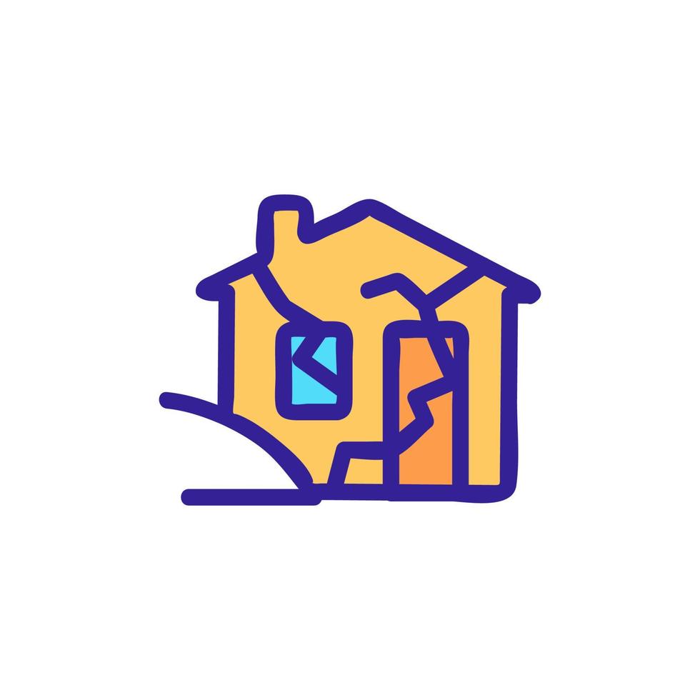 landslide Icon vector. Isolated contour symbol illustration vector