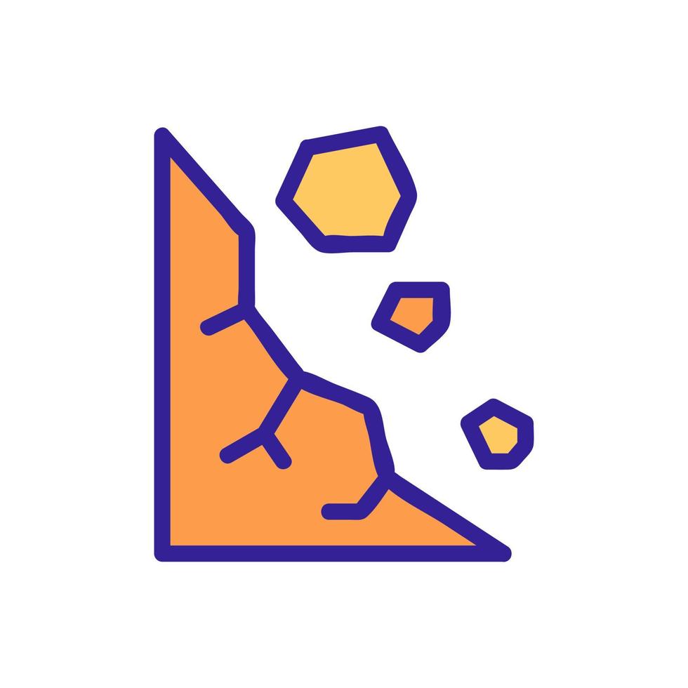 landslide Icon vector. Isolated contour symbol illustration vector