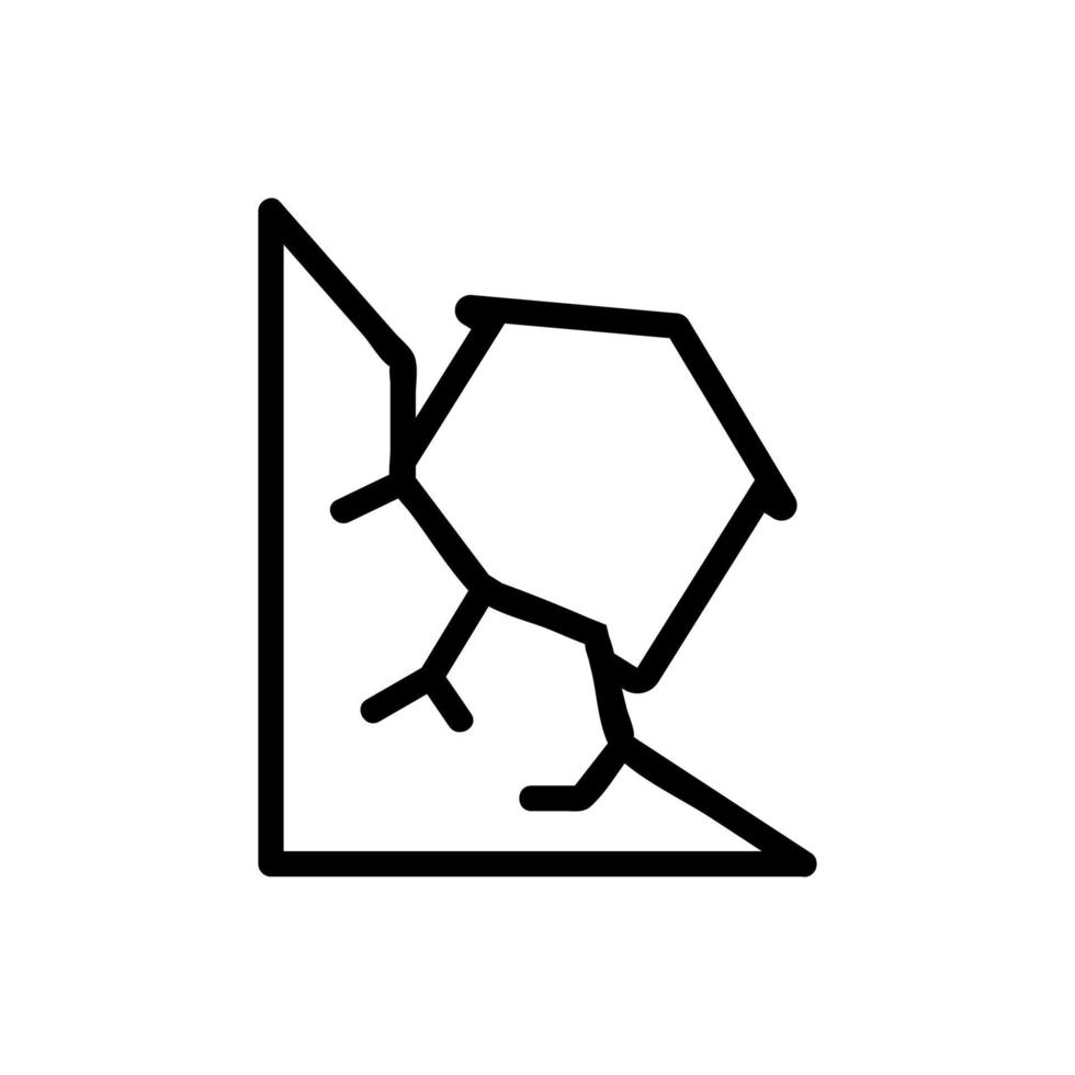 vector de icono de deslizamiento de tierra. ilustración de símbolo de contorno aislado