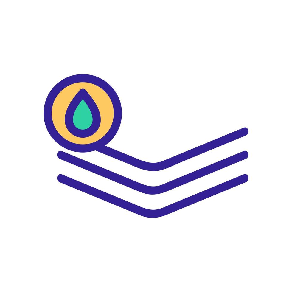 Moisture-resistant material is an icon vector. Isolated contour symbol illustration vector