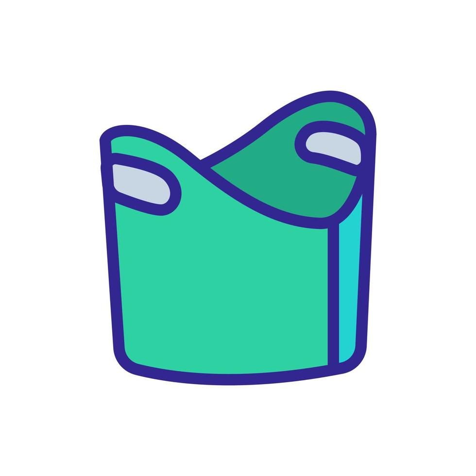 convenient handle basket for home care icon vector outline illustration