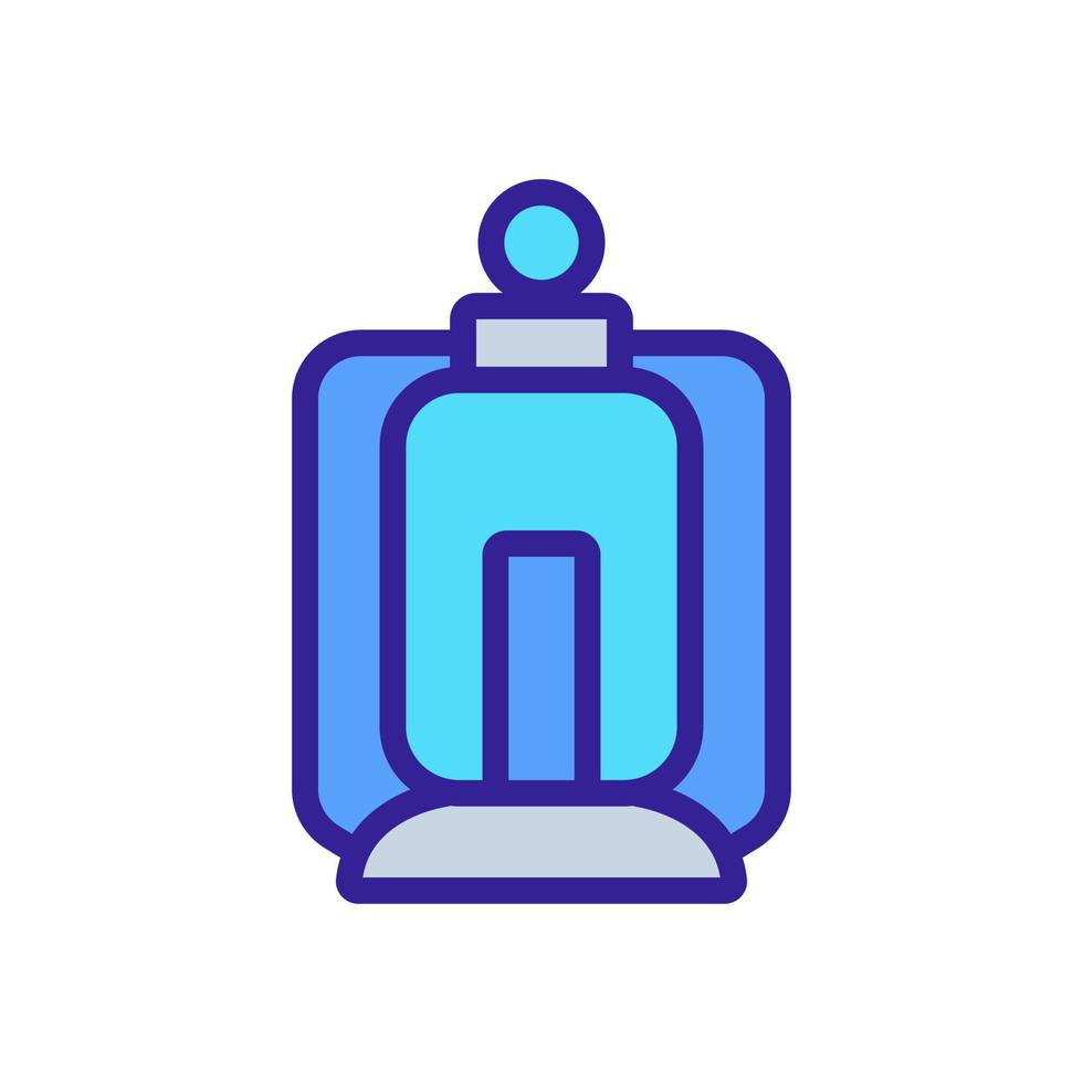 lamp with candle icon vector outline illustration