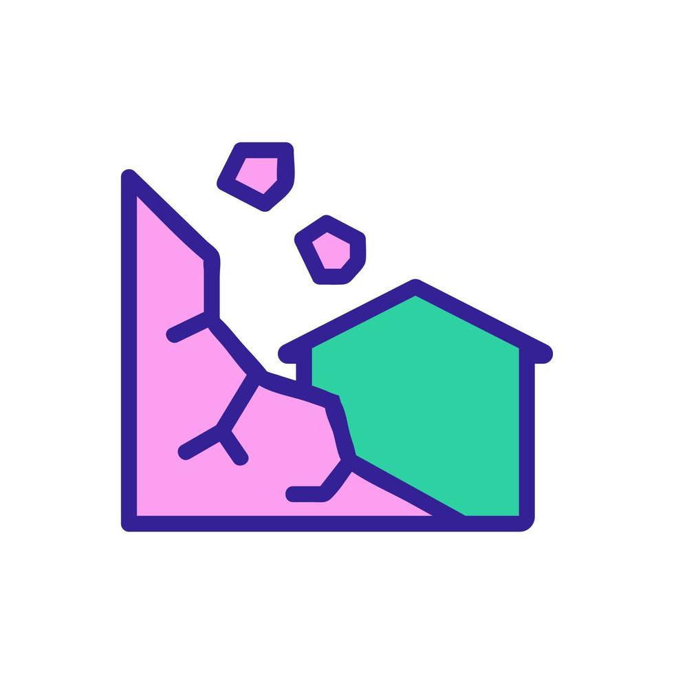 landslide Icon vector. Isolated contour symbol illustration vector