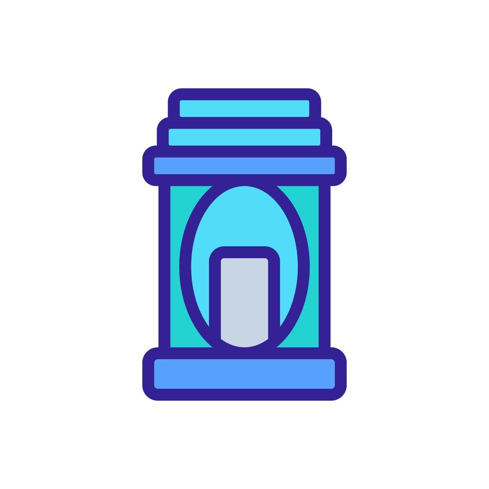 open fire lamp icon vector outline illustration