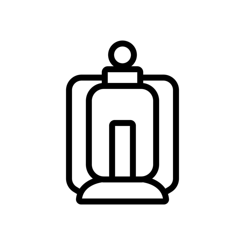 lamp with candle icon vector outline illustration