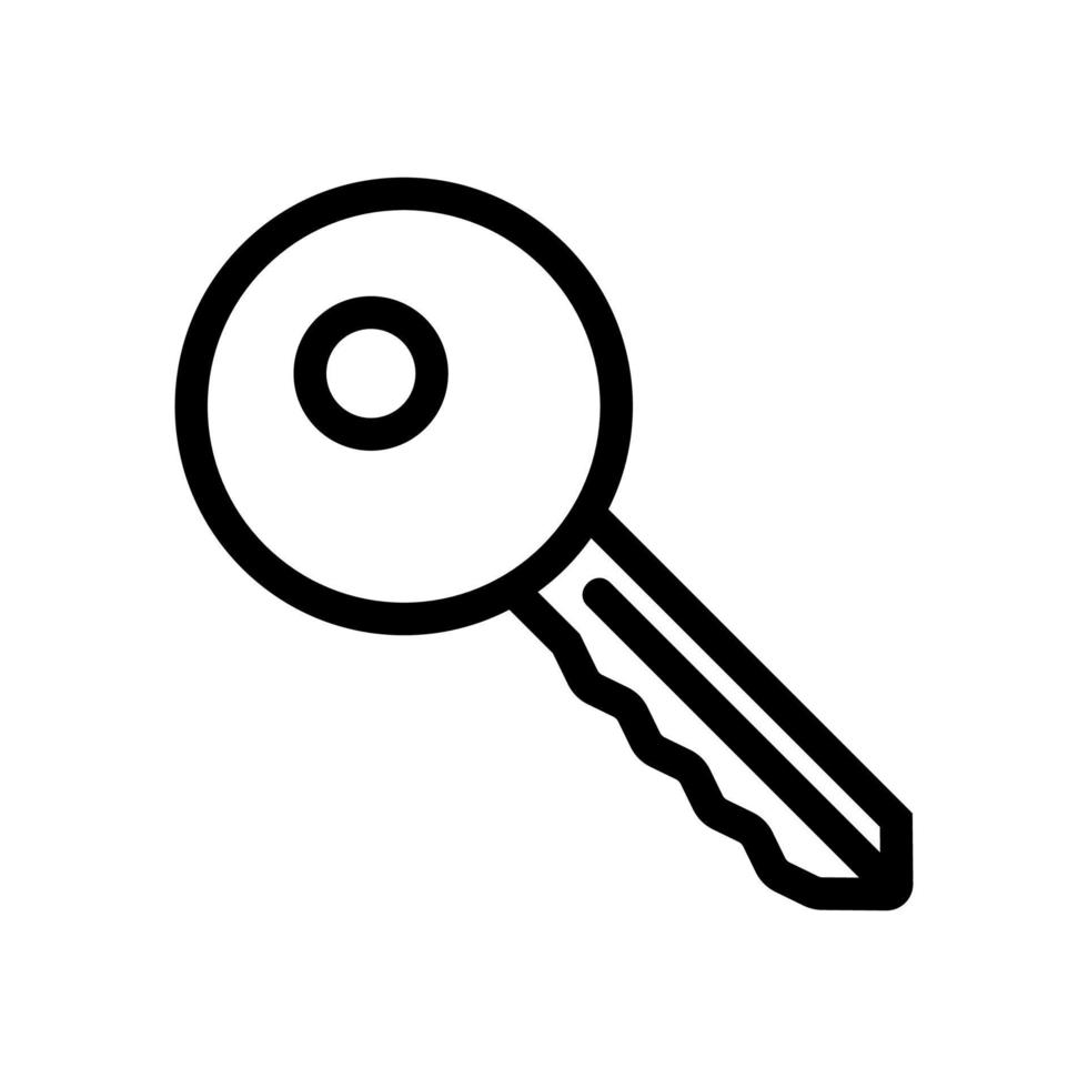 key icon vector. Isolated contour symbol illustration vector