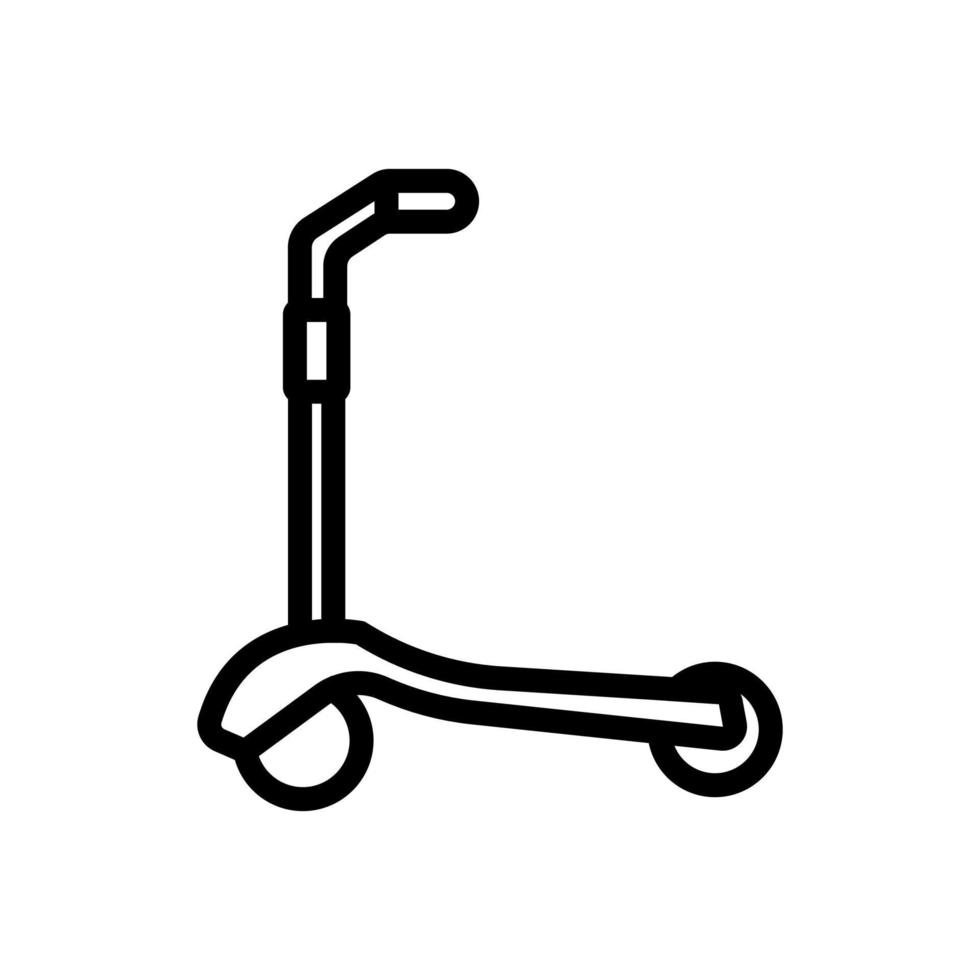 kick scooter mobility transport icon vector outline illustration