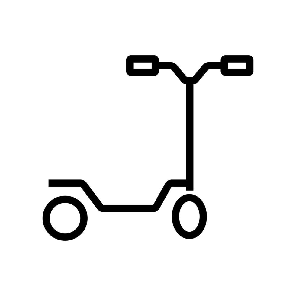kick scooter eco vehicle icon vector outline illustration