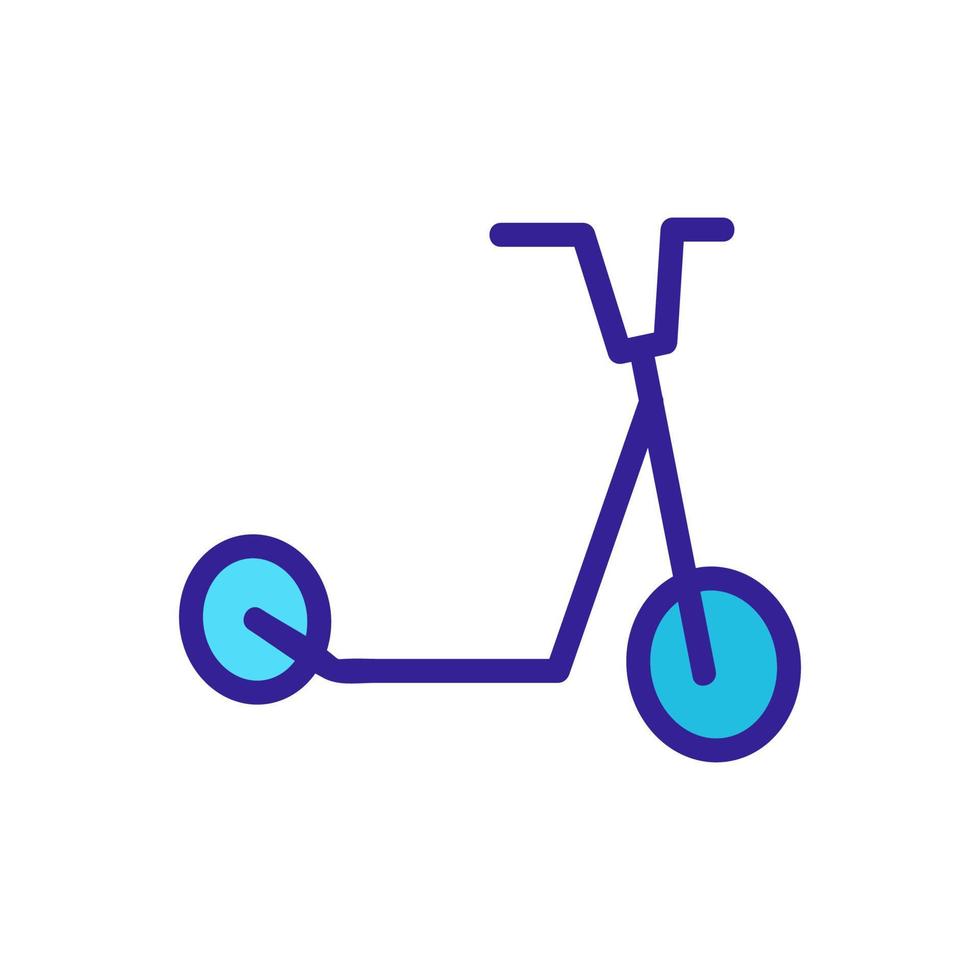 kick scooter sportive transport icon vector outline illustration