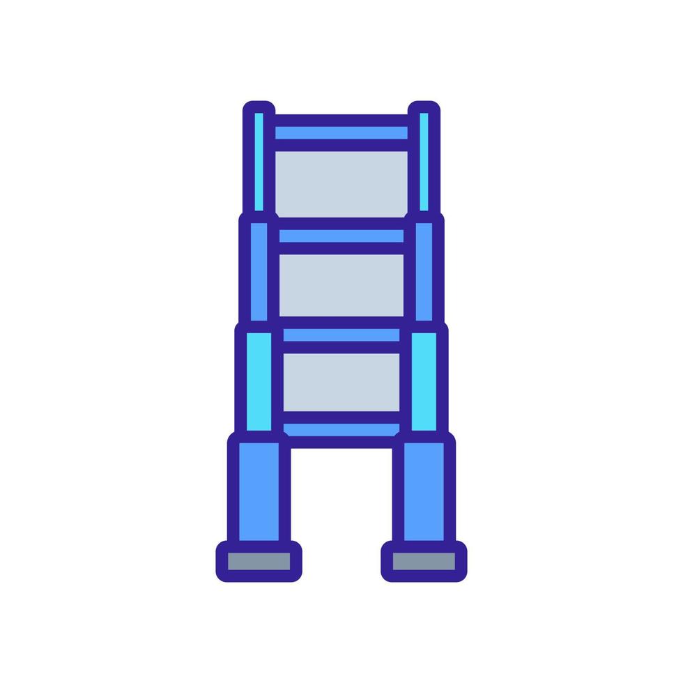 fixed by supports safe ladder icon vector outline illustration