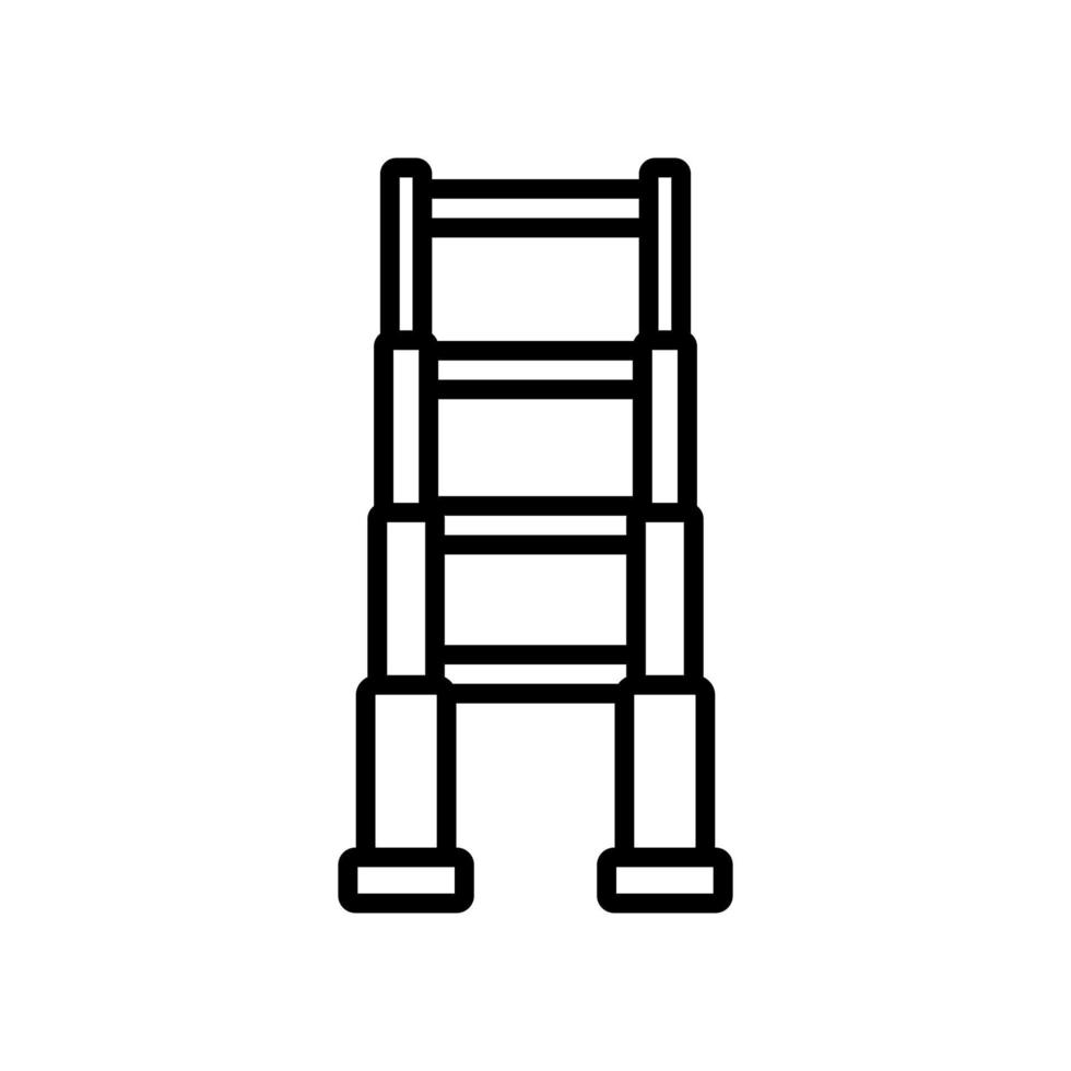fixed by supports safe ladder icon vector outline illustration