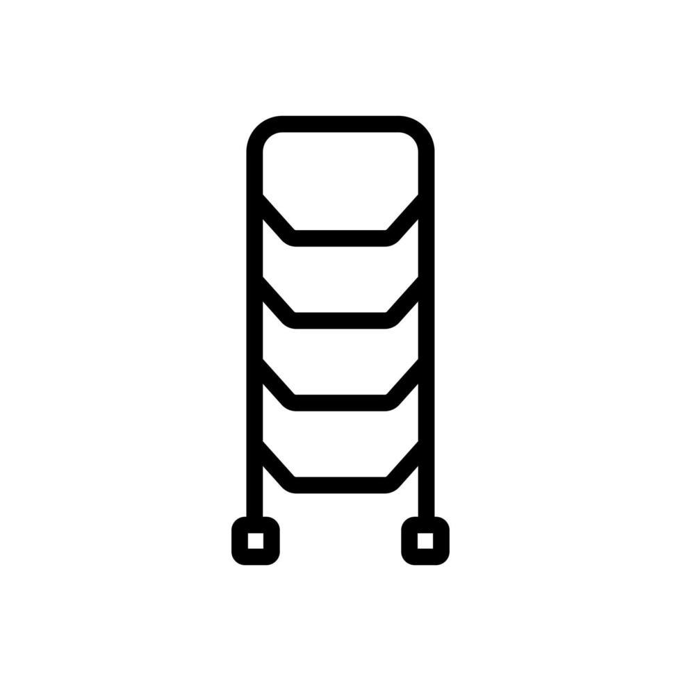 standing staircase icon vector outline illustration
