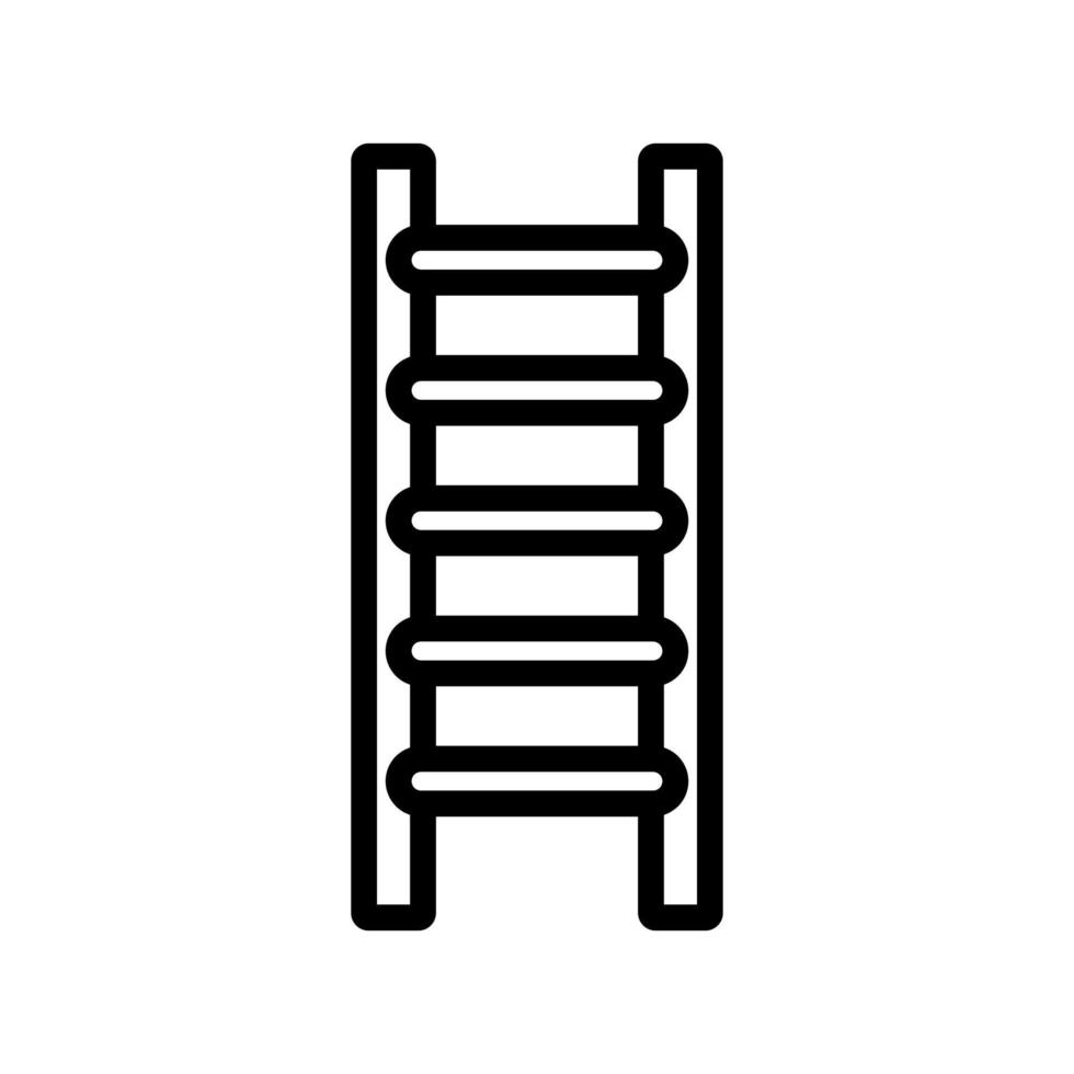 ilustración de contorno de vector de icono de escalera de tijera de jardín ordinario