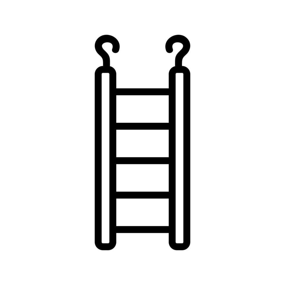 hooked staircase icon vector outline illustration