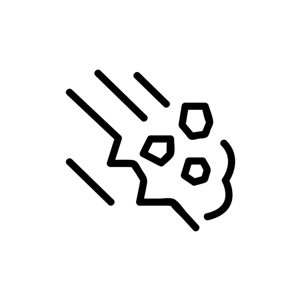 landslide Icon vector. Isolated contour symbol illustration vector