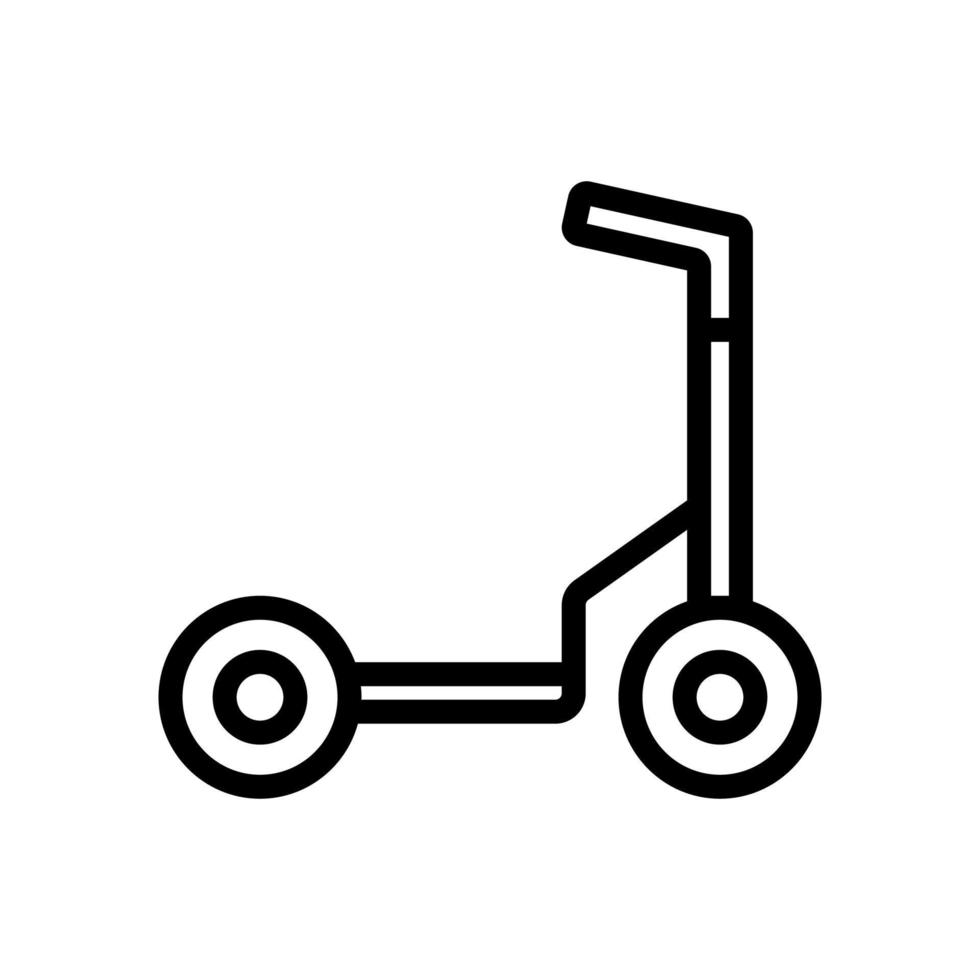 kick scooter electric vehicle icon vector outline illustration