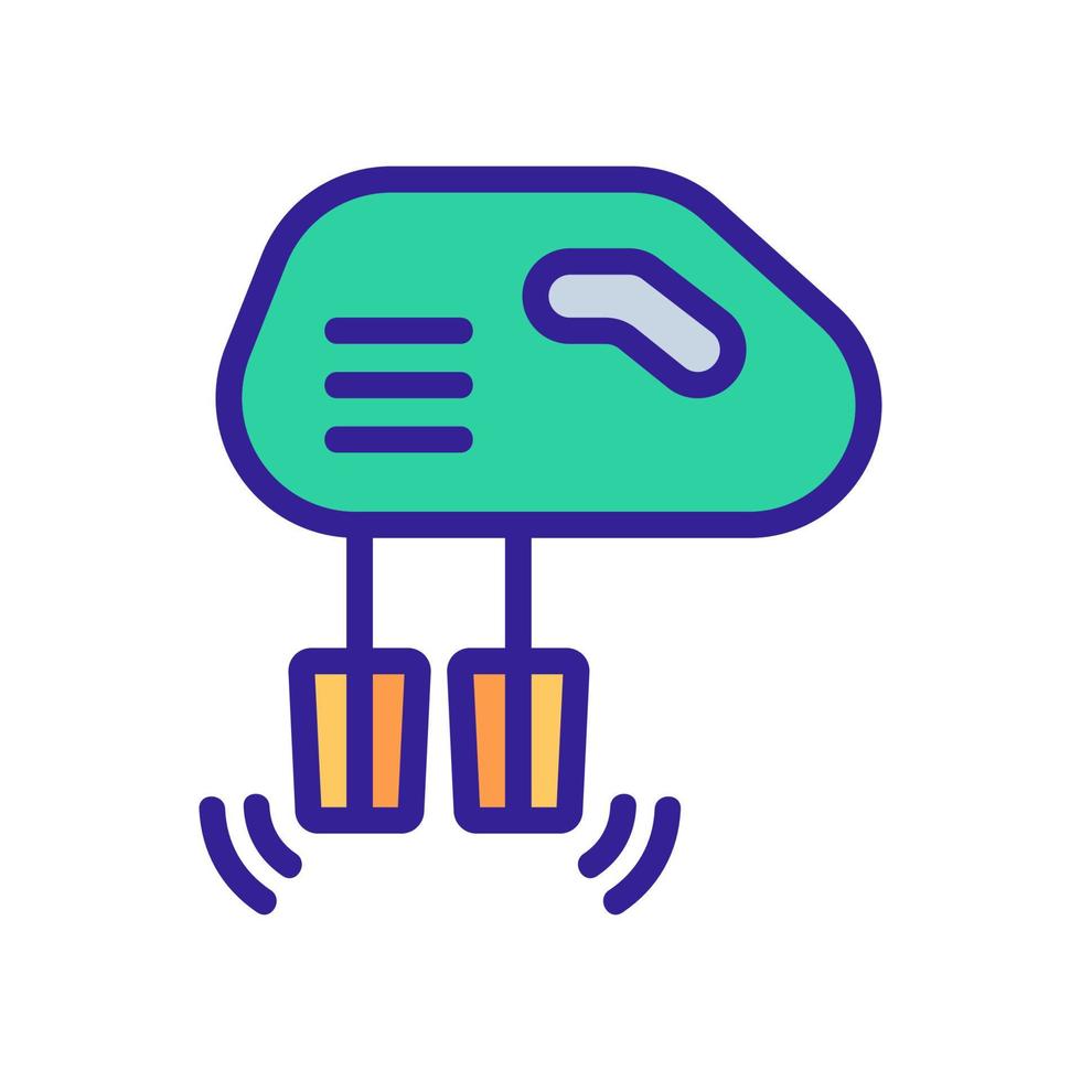 two nozzle hand mixer icon vector outline illustration