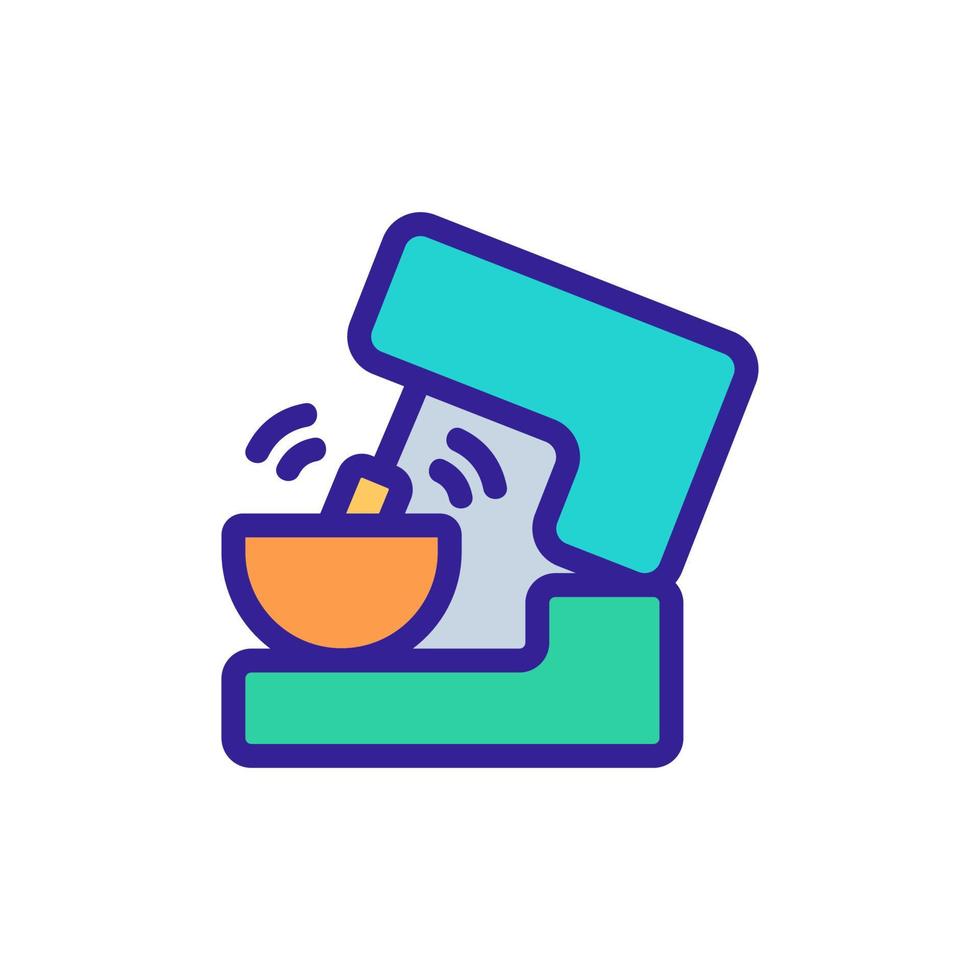 stationary mixer with whipping bowl icon vector outline illustration